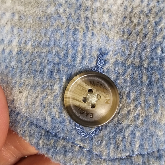 American Eagle Brushed Plaid Shacket Jacket - Picture 7 of 11